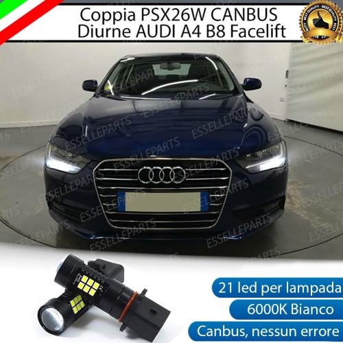 Coppia Lampade PSX26W 21 LED 6000K Bianco Canbus Audi A4 B8