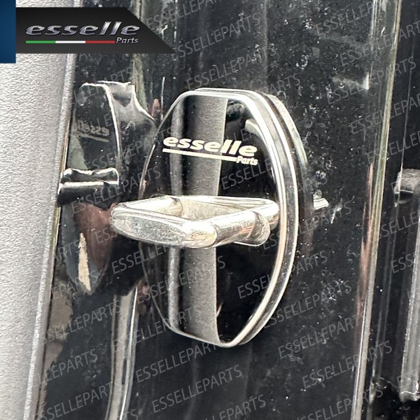 2 X Cover Serratura Porte Adesivo In Metallo Cromato Lucido Per Audi A5 8T