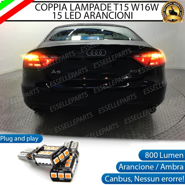 Coppia Frecce Posteriori T15 W16W 15 LED Canbus Per Audi A5 8T Fino al 2011