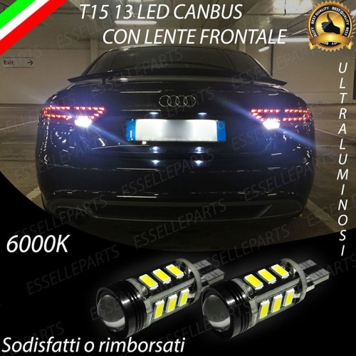 Coppia lampade Retromarcia LED T15 W16W da 13 Led Canbus 6000K Audi A5 8T Fino 2011