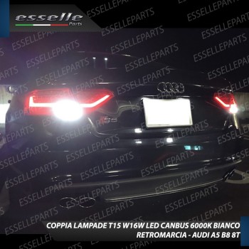 Coppia lampade Retromarcia LED T15 W16W da 13 Led Canbus 6000K Audi A5 8T Fino 2011