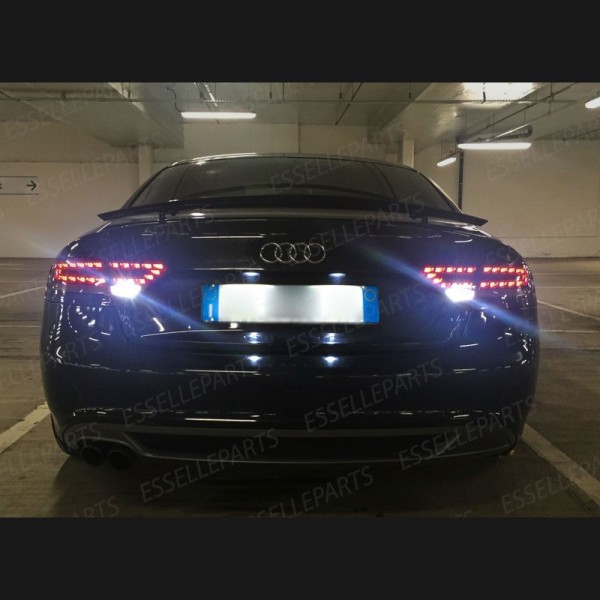 Coppia lampade Retromarcia LED T15 W16W da 13 Led Canbus 6000K Audi A5 8T Fino 2011