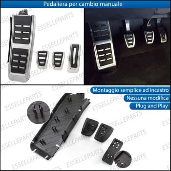 Set Pedaliera copri pedali copripedali Cambio Manuale Audi A5 8T Fino al 2011