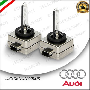 Coppia lampade ricambio D3S Xenon 6000K bianco Audi A5 8T Sportback Fino al 2011