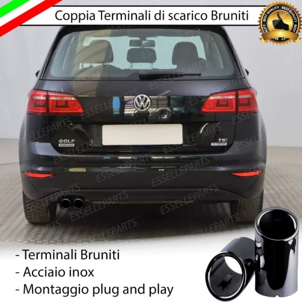 Terminali Di Scarico Nero Brunito Inox Per Sportsvan In Acciaio
