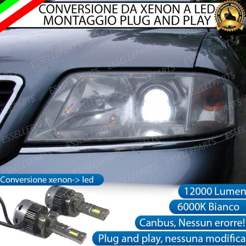 Coppia Lampade D2S LED Da Xenon A LED 12000 Lumen 6000K Audi A6 C5