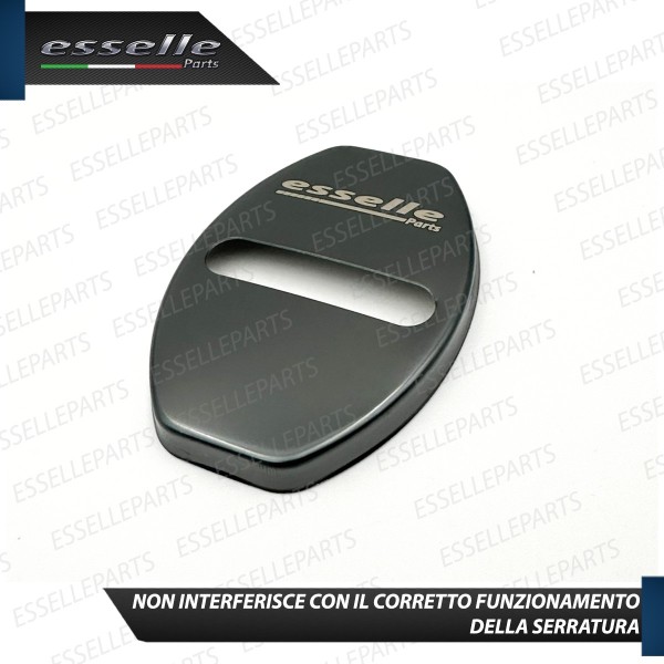 2 X Cover Serratura Porte Adesivo In Metallo Cromo Fume' Per Audi A6 C6 C6 Avant