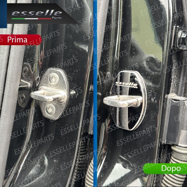2 X Cover Serratura Porte Adesivo In Metallo Cromato Lucido Per Audi A6 C6 C6 Avant