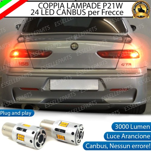 Coppia Frecce Posteriori P21W 24 LED Canbus 3.0 Per Alfa Romeo 156 Pre-Restyling