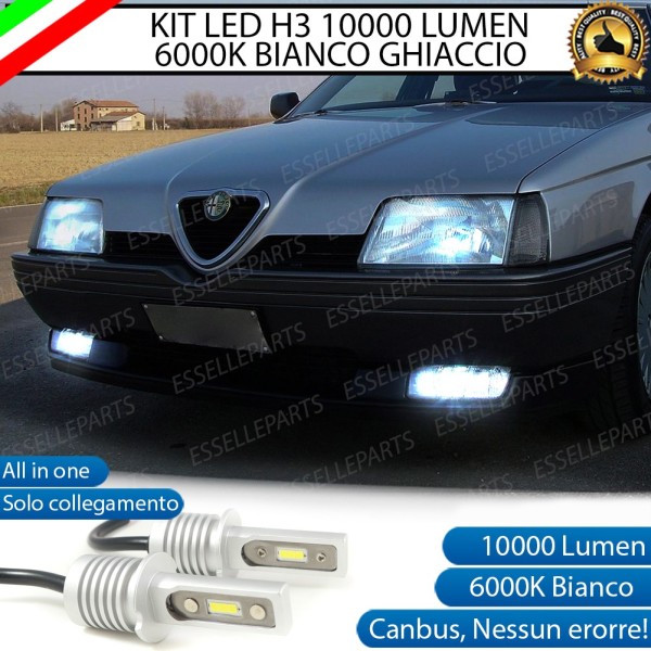 Kit Full LED H3 10000 Lumen 6000K bianco Fendinebbia Alfa Romeo 164