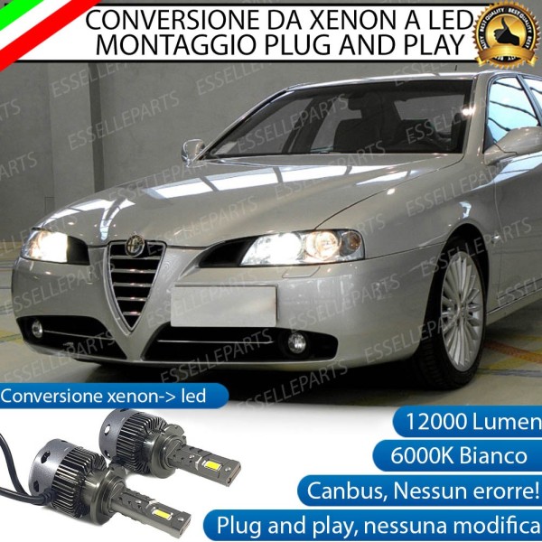 Coppia Lampade D2S LED Da Xenon A LED 12000 Lumen 6000K Alfa Romeo 166