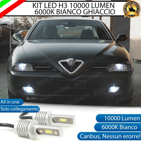 Kit Full LED H3 10000 Lumen 6000K bianco Fendinebbia Alfa Romeo 166