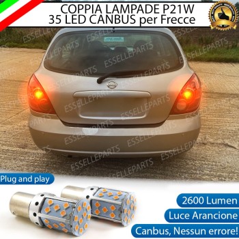 Coppia Frecce Posteriori P21W 35 LED Canbus Nissan Almera MK2 Fino al 07-2002