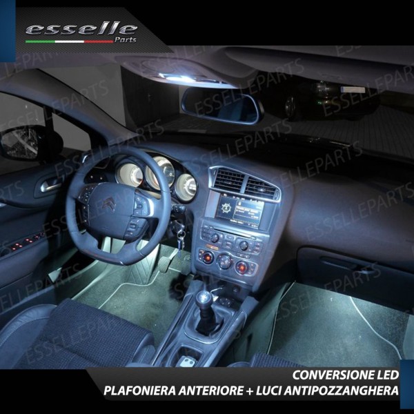 Kit LED interni + Luci targa LED 6000K Luce Bianca Canbus Citroen C4 MK2