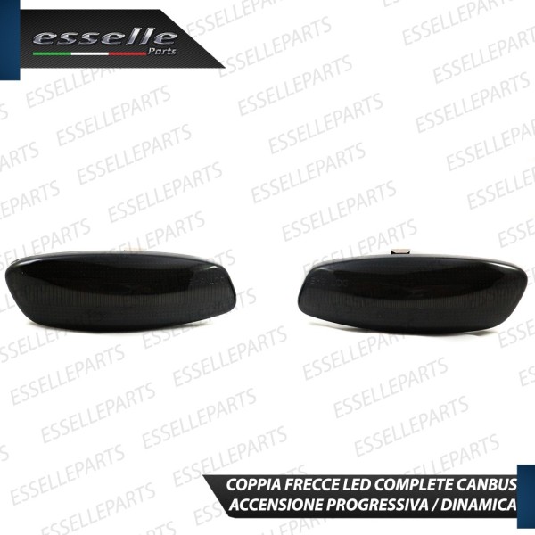 Placchette Dinamiche Laterali Nere Fumè LED Per Frecce Specchietti Citroen C4 MK2