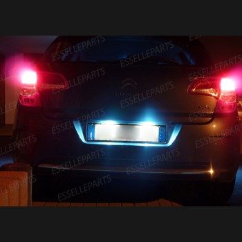 Coppia Luci Targa T10 W5W 5 LED canbus 6000K Bianco per Citroen C4 MK2 Pre-Restyling