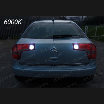 Coppia Lampade LED Retromarcia Da 15 LED Canbus 6000K Citroen C5 MK1 Con Lente Frontale
