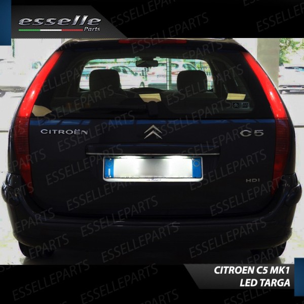 Coppia Luci Targa T10 W5W 5 LED canbus 6000K Bianco per Citroen C5 MK1 Pre-Restyling