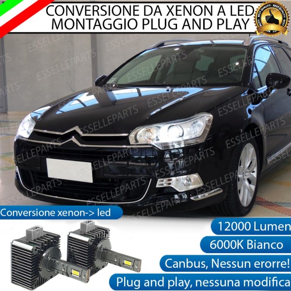 Coppia Lampade D1S LED Da Xenon A LED 12000 Lumen 6000K Citroen C5 I