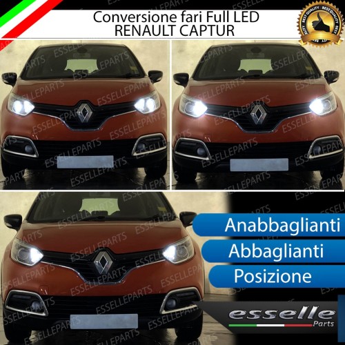 Conversione Fari Full LED Renault Captur Pre-Restyling 6000K Canbus