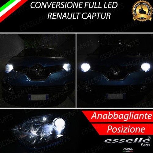 Conversione Fari Full LED Renault Captur Pre-Restyling 6000K Canbus