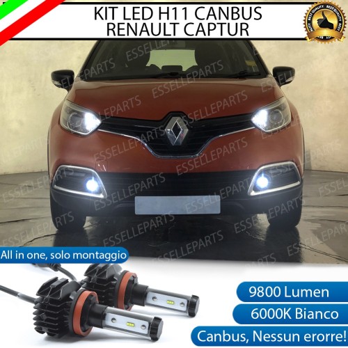 Kit Full LED Fendinebbia H11 9800 Lumen 6000K bianco Per Renault Captur