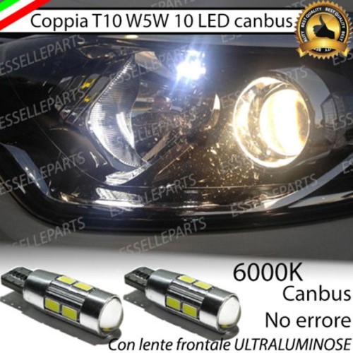 Luci posizione T10 W5W 10 LED canbus 6000K Renault Captur