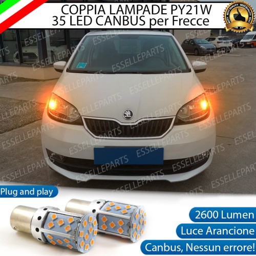 Coppia Frecce Anteriori Py21W 35 LED Canbus Skoda Citigo