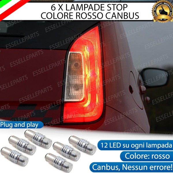 6 X Lampade LED Bay15D Stop / Posizione Posteriori Per Skoda Citigo