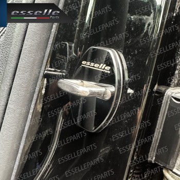 2 X Cover Serratura Porte Adesivo In Metallo Cromo Fume' Per Skoda Citigo