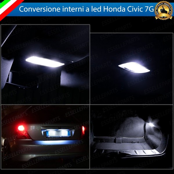 Kit LED interni + Luci targa LED 6000K bianco Canbus Honda Civic 7G