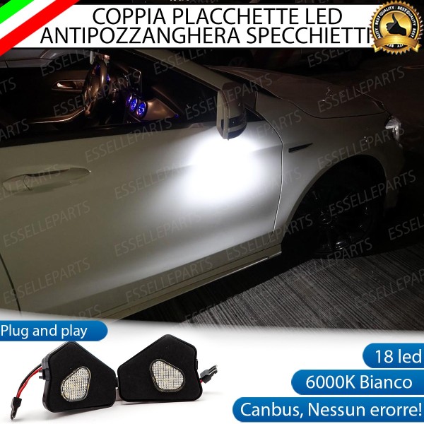 Coppia Placchette 18 LED Specchietti Anti Pozzanghera 6000K Mercedes Classe B W246