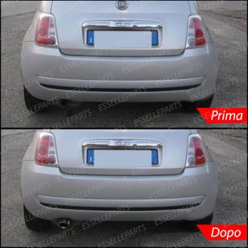 Terminale Di Scarico Cromato Marmitta Finalino Cromato Inox Fiat 500