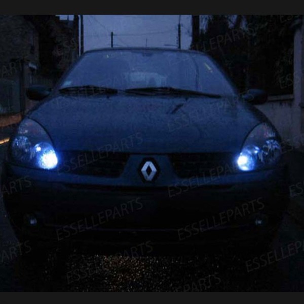 Coppia luci di posizione T10 W5W 5 LED canbus 6000K Bianco per Renault Clio MK2 Pre-Restyling