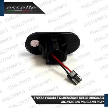 Placchette Dinamiche Laterali Nere A LED Per Frecce Specifiche Renault Clio Ii