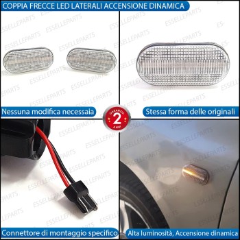 Placchette Dinamiche Laterali A LED Per Frecce Specifiche Renault Clio Ii