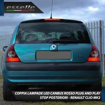 Coppia Lampade LED Bay15D Stop / Posizione Posteriori Per Renault Clio 2