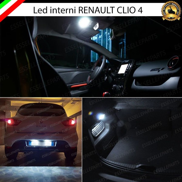 Kit LED interni + Luci targa LED 6000K bianco Canbus Renault Clio MK4 Pre-Restyling