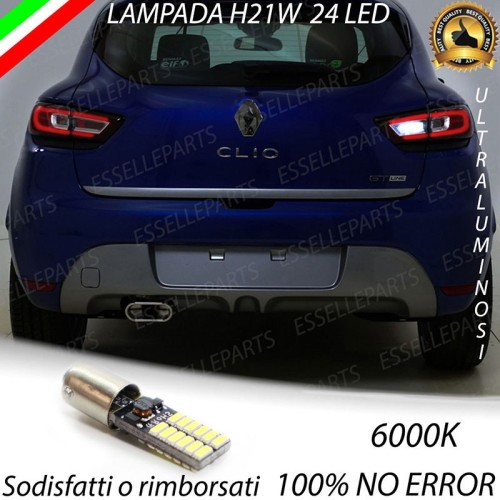 Lampada H21W 24 LED Retromarcia 6000K Bianco Canbus Renault Clio 4 Pre-Restyling