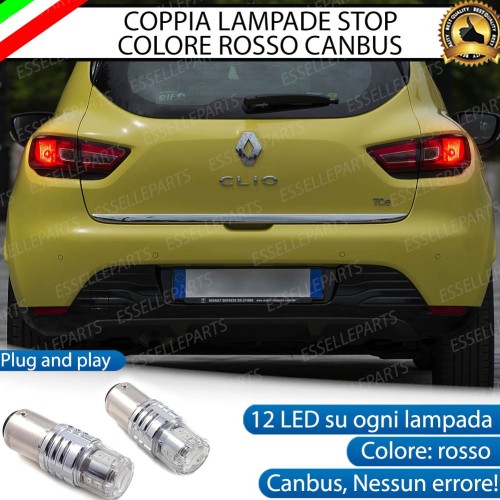 Coppia Lampade LED Bay15D Stop / Posizione Posteriori Per Renault Clio 4