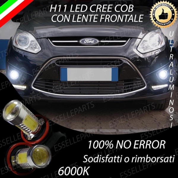 Luci Fendinebbia H11 LED 900 Lumen 6000K bianco Ford C-Max MK2