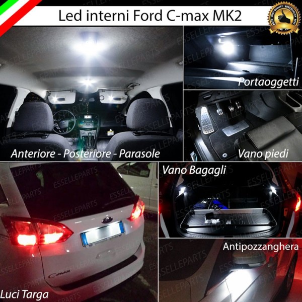 Kit LED interni + Luci targa LED 6000K bianco Canbus Ford C-Max MK2