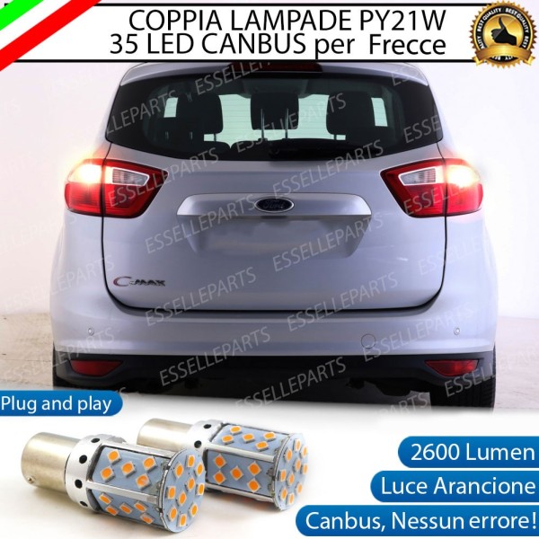 Coppia Frecce Posteriori Py21W 35 LED Canbus Ford C-Max Ii