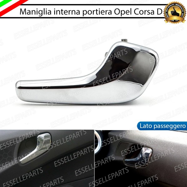 Maniglia Interna Anteriore Lato Passeggero Opel Corsa D Cromata Lucido