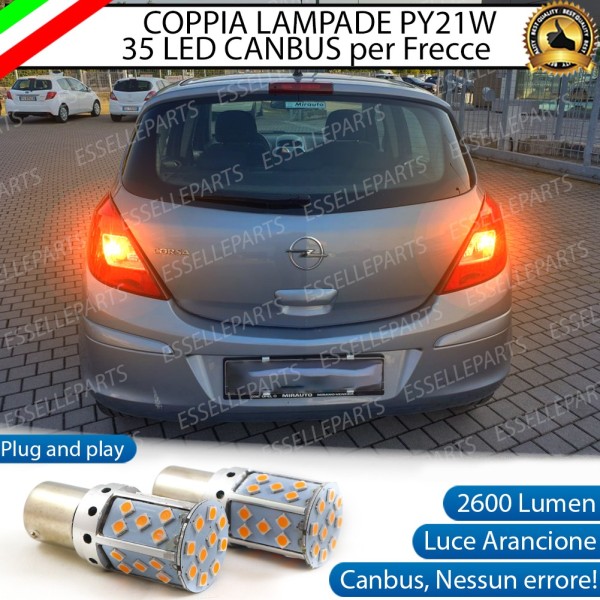 Coppia Frecce Posteriori Py21W 35 LED Canbus Opel Corsa D