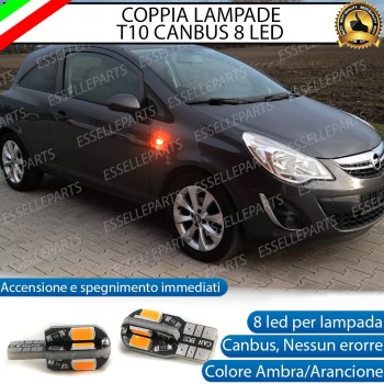 Coppia Lampade T10 W5W 8 LED Per Frecce Laterali Opel Corsa D Coppia Lampade T10 W5W 8 LED Per Frecce Laterali Opel Corsa D