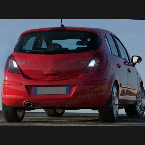 Coppia lampade 13 LED Retromarcia T15 con lente 6000K Opel Corsa D 5 porte