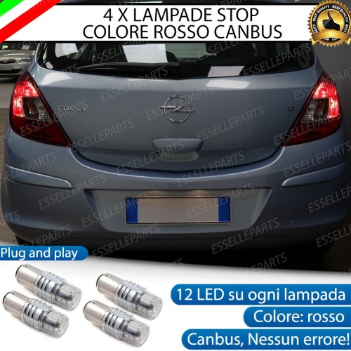 Modelli 5 Porte 4 X Lampade LED Bay15D Stop / Posizione Posteriori Per Opel Corsa D