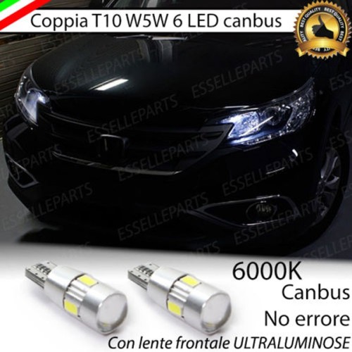 Luci posizione T10 W5W LED canbus 6000K Honda CR-V MK4 Fino al 2014