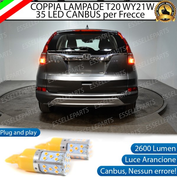 Coppia Lampade T20 Wy21W 35 Led CANBUS Per Frecce Direzionali Posteriori Per Honda Cr-V Iv